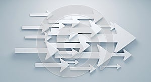 Multiple White Arrows Pointing Right (Generated With AI)