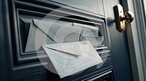 A Mailbox Overflowing with Envelopes.AI generated image