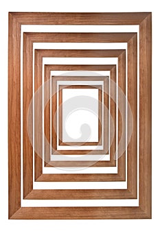 Multiple wooden photo frames