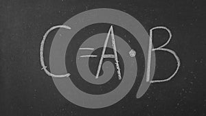 Multiplication of matrices in Mathematics.