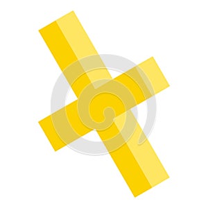 Multiplication sign icon, isometric style