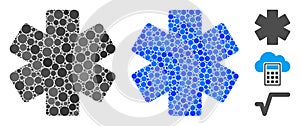 Multiply Math Operation Mosaic Icon of Round Dots