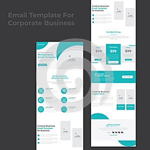 Multipurpose Business B2B E-newsletter Mailchimp email marketing template For E-commerce Promoting Services