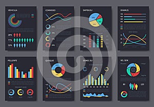 Multipurpose business infographic vector brochure template for presentation. Charts, diagrams and infographics elements