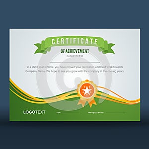 Multipurpose green certificate design