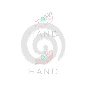 Multipurpose hand care vector logo design template