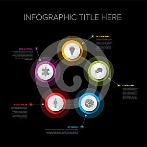 Multipurpose Infographic template with five elements 2 from 6