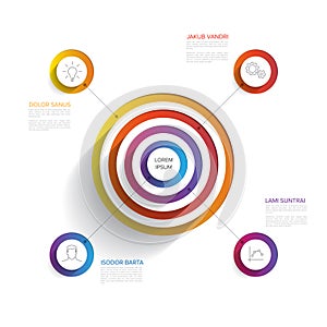 Multipurpose Infographic template with five elements