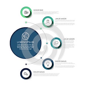 Multipurpose Infographic template with five elements