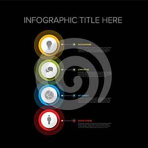 Multipurpose Infographic template with four elements 3 from 6