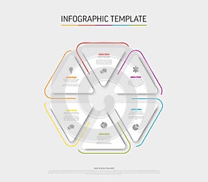 Multipurpose Infographic template with six elements