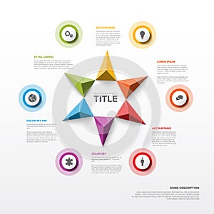 Multipurpose Infographic template with six elements