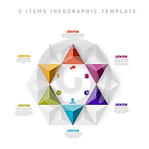 Multipurpose Infographic template with six elements