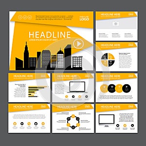 Multipurpose template for presentation slides with graphs and charts.