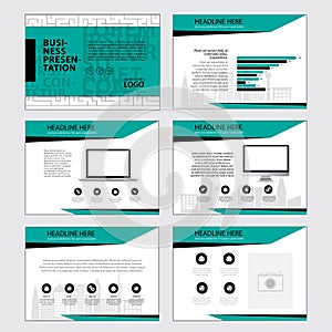 Multipurpose template for presentation slides with graphs and charts.