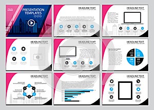 Multipurpose template for presentation slides with graphs and charts. Perfect for your business report or personal use