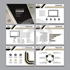 Multipurpose template for presentation slides with graphs and charts. Perfect for your business report or personal use