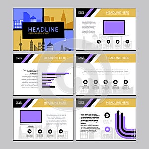 Multipurpose template for presentation slides with graphs and charts. Perfect for your business report or personal use