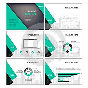 Multipurpose template for presentation slides with graphs and charts. Perfect for your business report or personal use