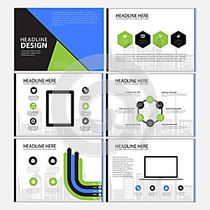 Multipurpose template for presentation slides with graphs and charts. Perfect for your business report or personal use