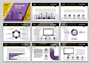 Multipurpose template for presentation slides with graphs and charts. Perfect for your business report or personal use