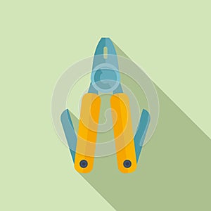 Multipurpose tool icon flat vector. Knife multitool