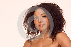 Multiracial beauty, ethnic black and Spanish mix