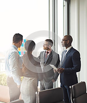 Multiracial business team having a meeting