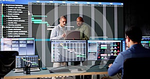 Multiracial Man Using Gantt Software