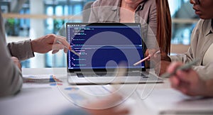 Multiracial Team Of Programmers Developing Software