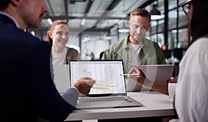 Multiracial Team Using Calendar Software