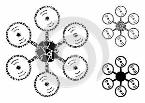 Multirotor Composition Icon of Rugged Items