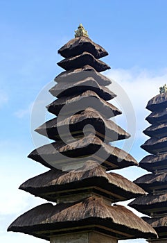 Multistoried roof of the Royal temple of Mengwi, Pura Taman Ayun, at Bali