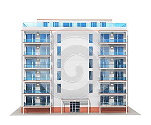 Multistory building.New modern residential building