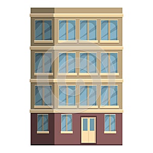 Multistory house icon cartoon vector. Apartment building