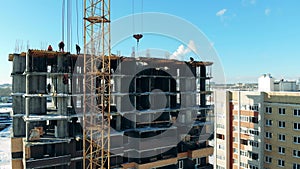 Multistory residential house is getting constructed in the city