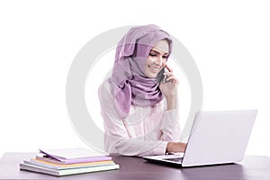 Universidad alumno agotador hiyab el estudio sobre su notas 