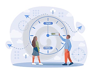 Multitasking concept. Effective and successful office worker
