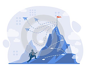 Multitasking concept. Effective and successful office worker