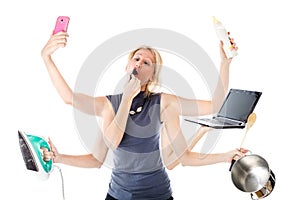 Multitasking Woman