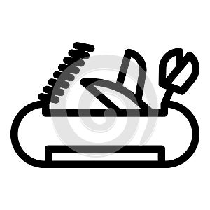 Multitool folding icon, outline style