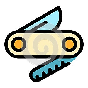 Multitool linear icon color outline vector