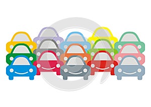 Multitude cars