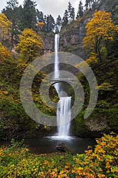 Multnomah Falls in Autumn