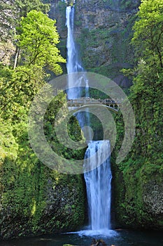 Multnomah Falls in the Columbia River Gorge East of Portland, Oregon, USA