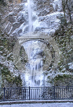 Multnomah Falls Frozen