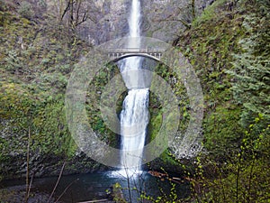 Multnomah Waterfall in Northern Oregon