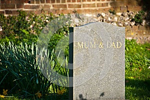 Mum and dad gravestone