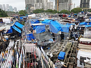 Mumbai dbobi ghat. Biggest cloth washing place in asia