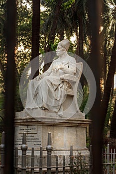 MUMBAI, INDIA - DECEMBER 21, 2014 : Statue of Parsi men build to appreciate his effort during his service for Govt of India